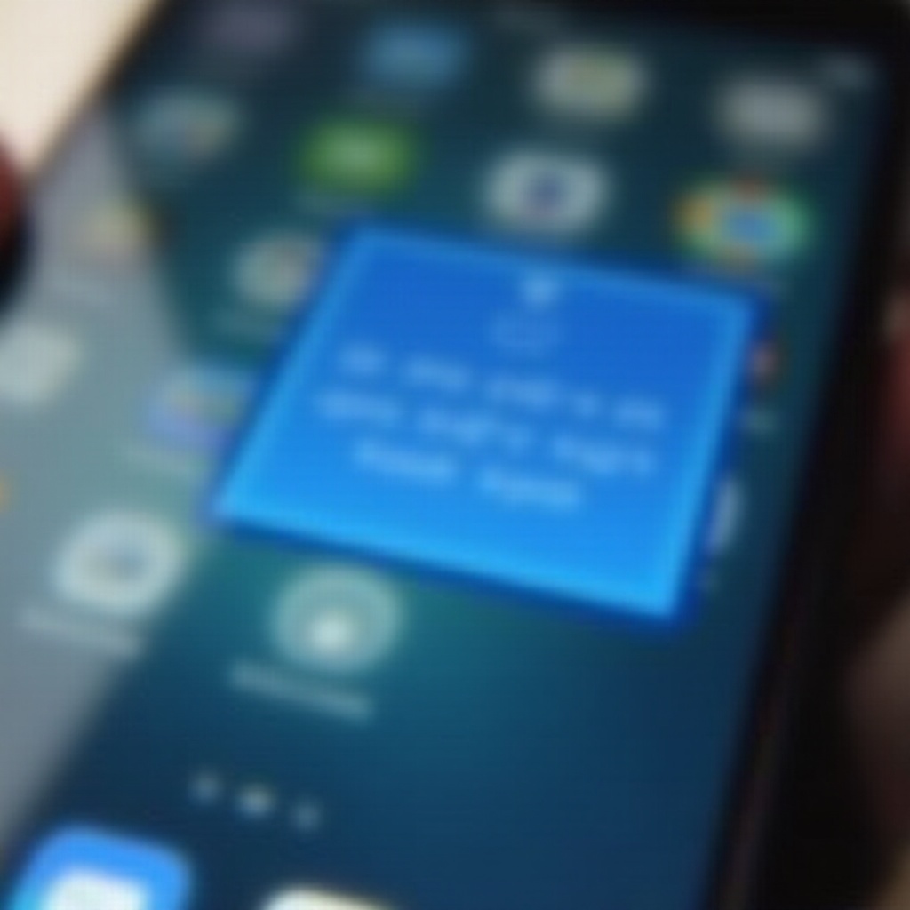 iPhone siniset laatikot näytöllä