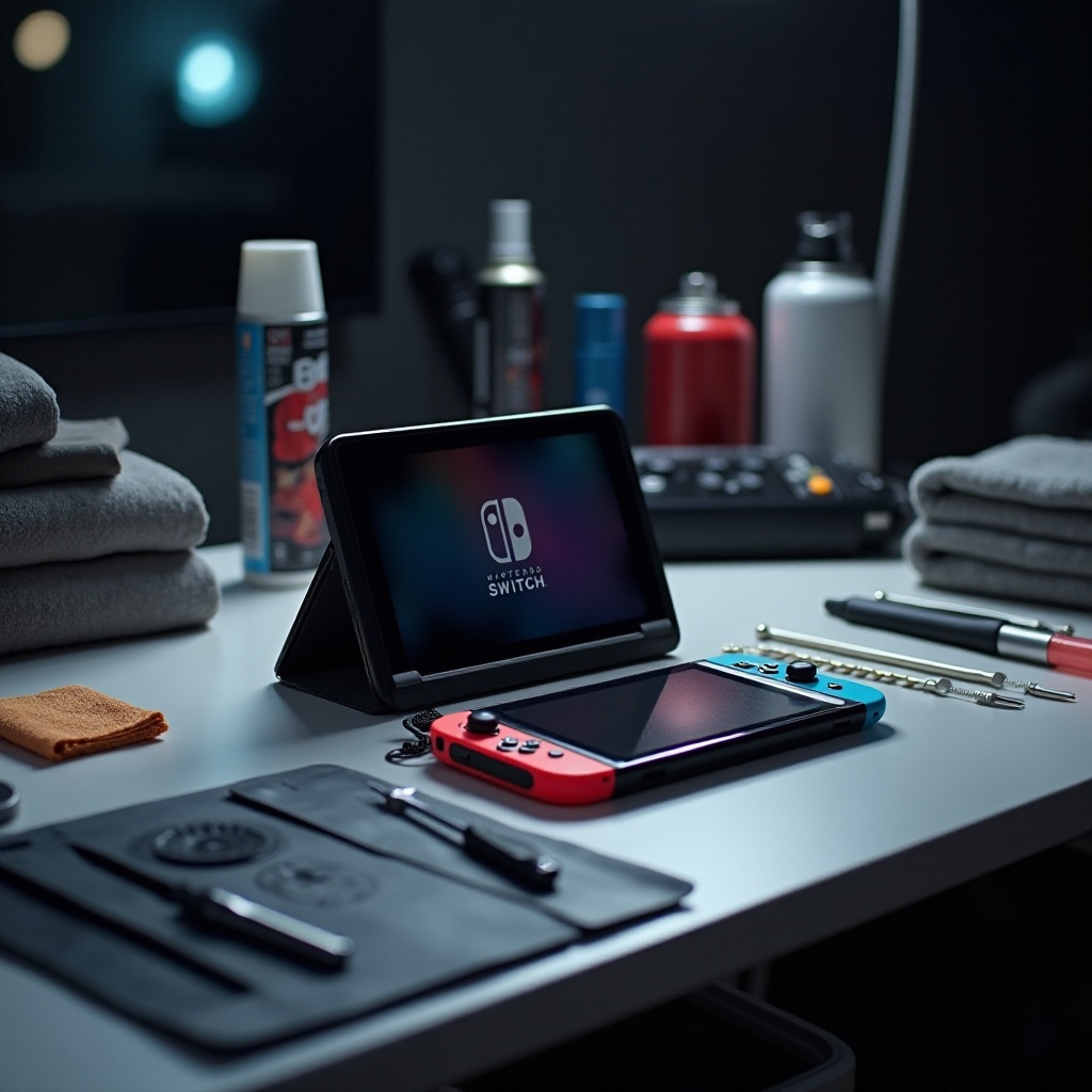 wie man den Lüfter der Nintendo Switch reinigt