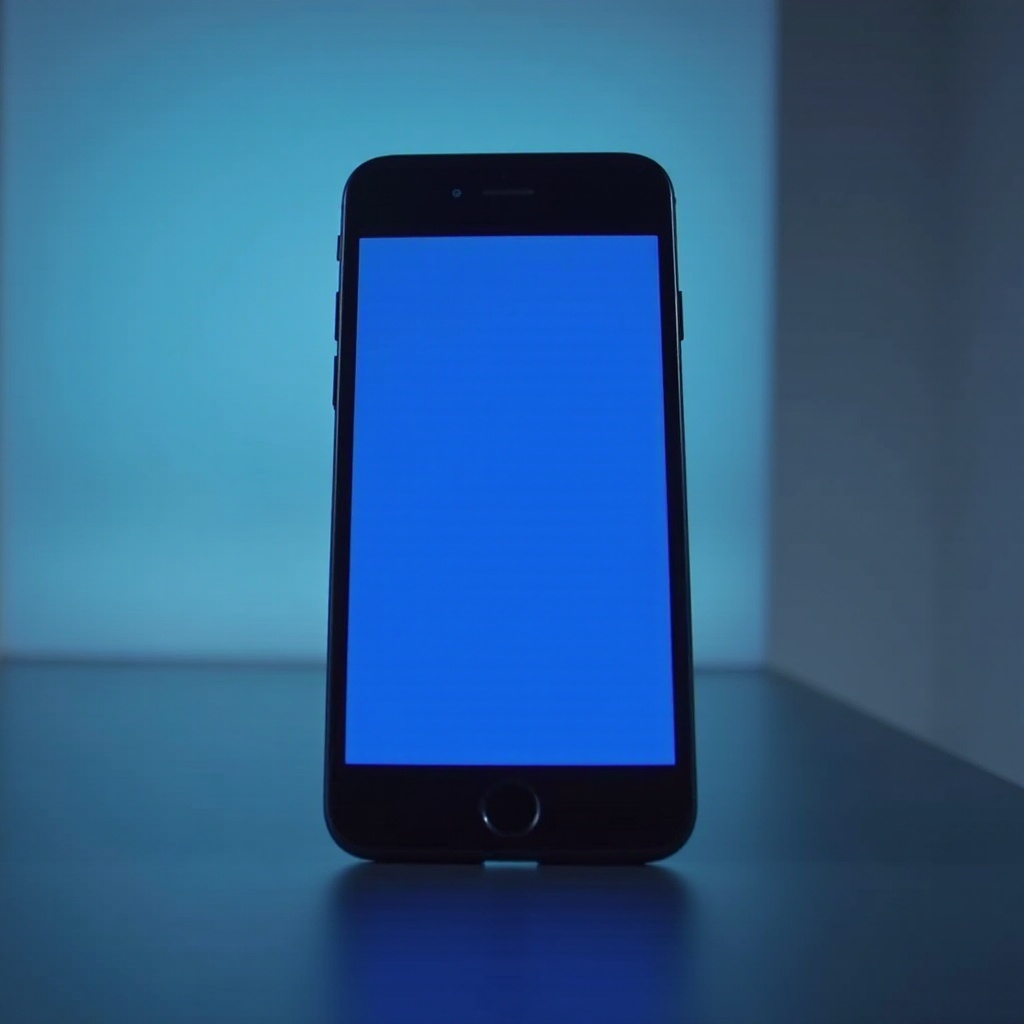 iphone boîtes bleues à l'écran