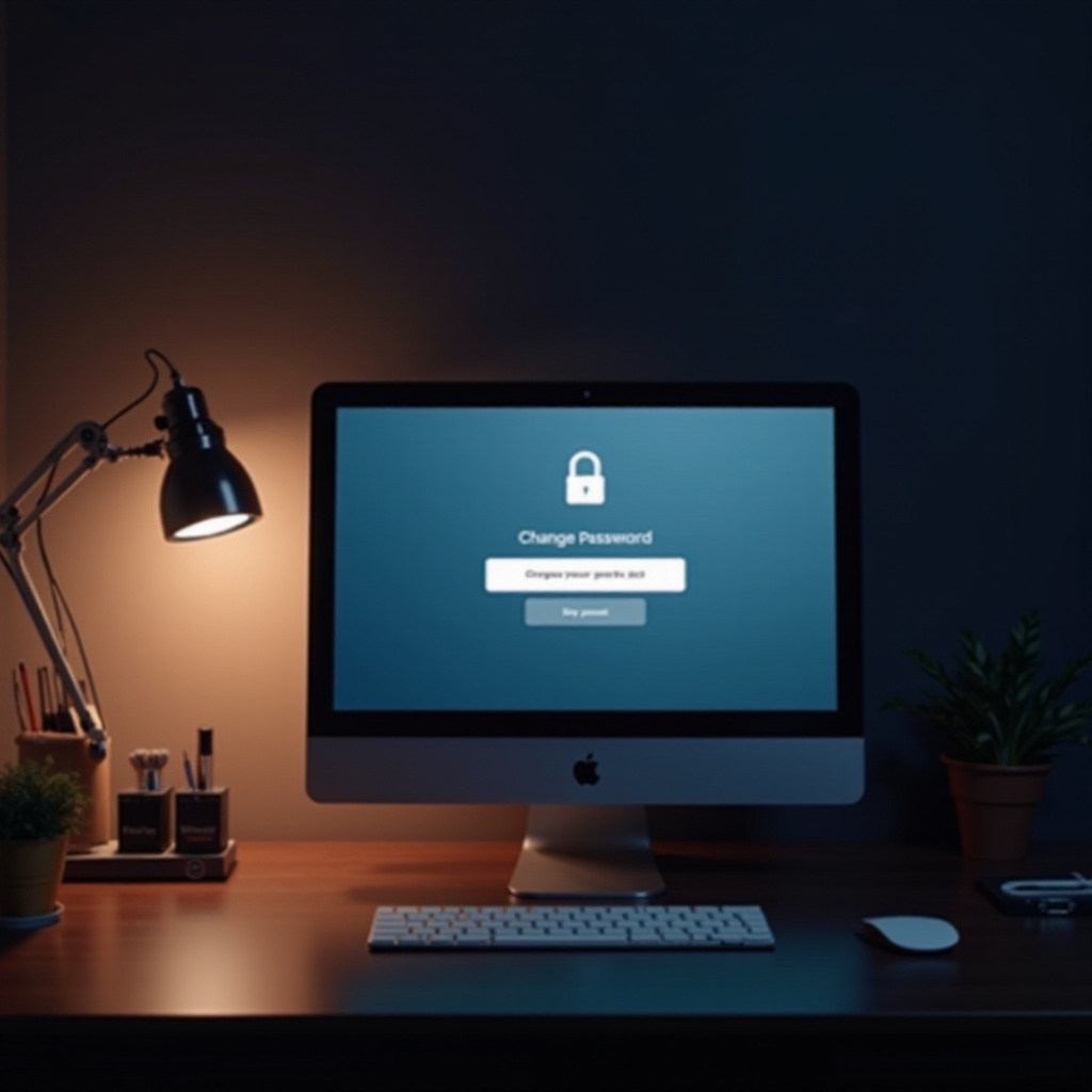 mudar a senha do computador mac
