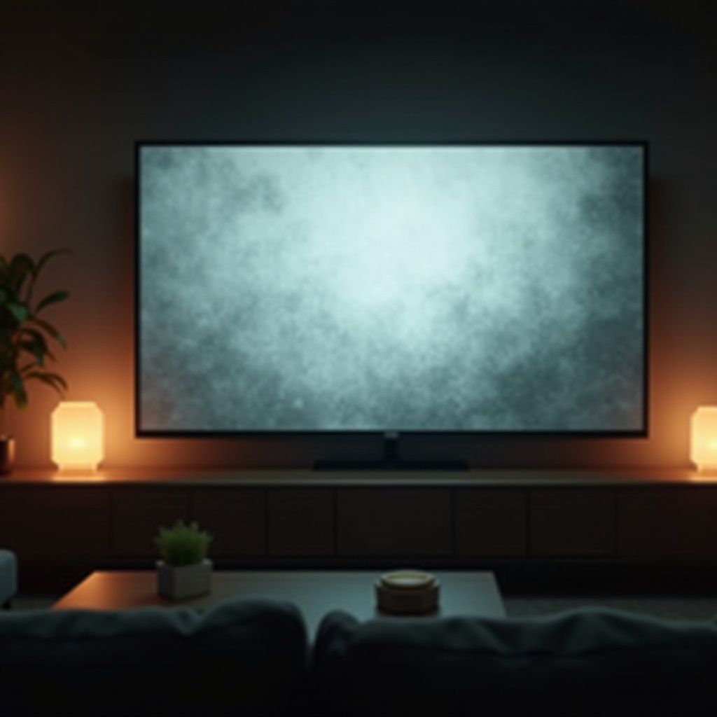 foggy tv screen