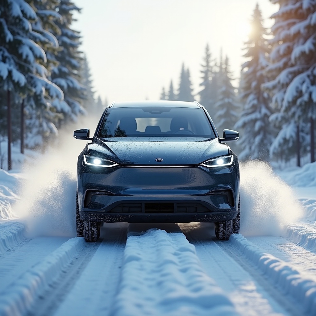 trazione anteriore con pneumatici all-season sulla neve