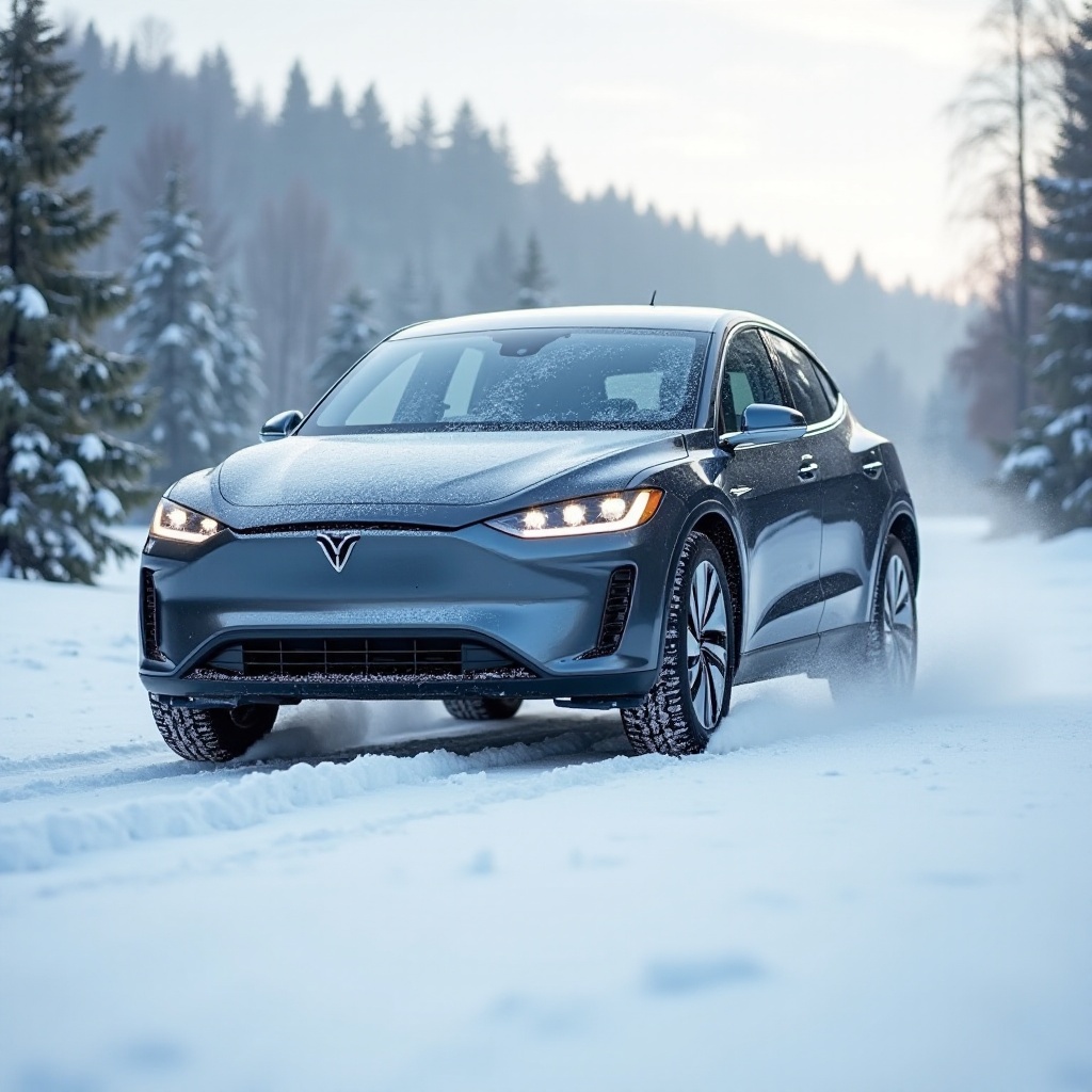 trazione anteriore con pneumatici all-season sulla neve