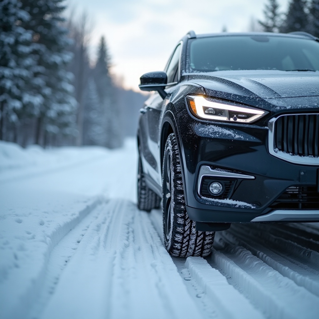 traction avant avec des pneus toutes saisons dans la neige