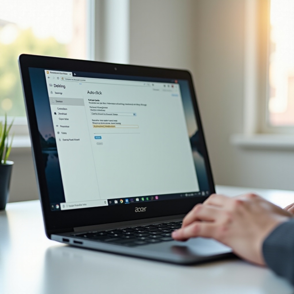 come disattivare il clic automatico su un Chromebook Acer