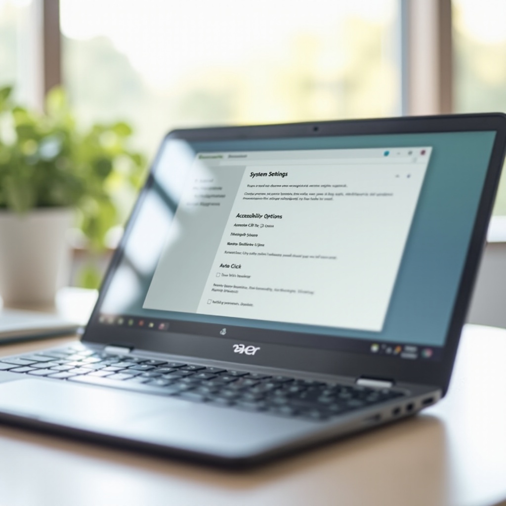 come disattivare il clic automatico su un Chromebook Acer