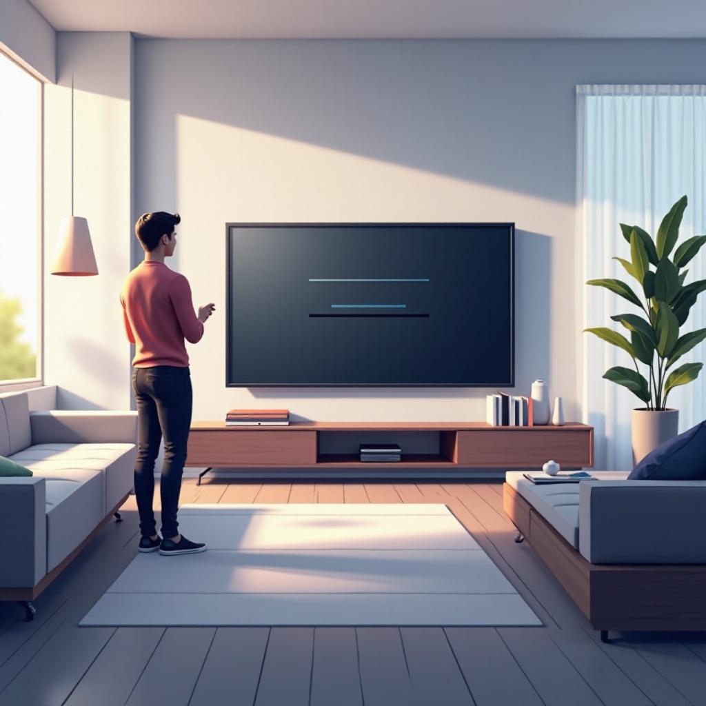 musta vaakasuora viiva Samsung-televisiossa