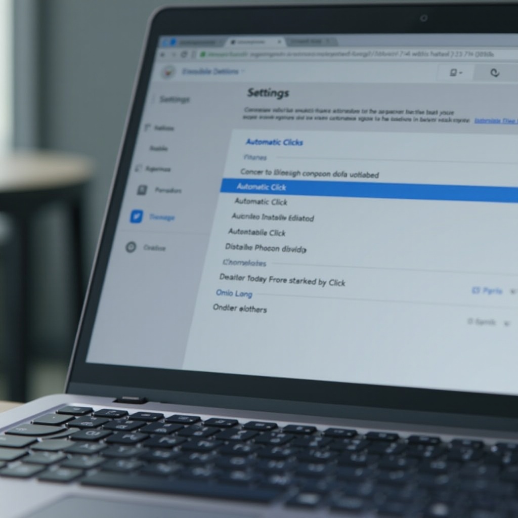 aplicativo do Chromebook para desativar o clique automático