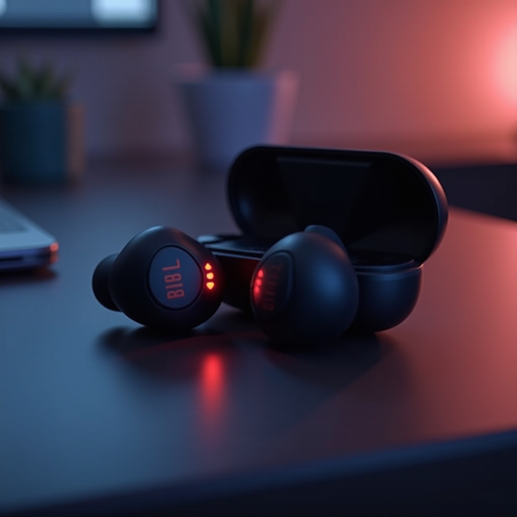 écouteurs JBL voyant rouge clignotant lors de la charge