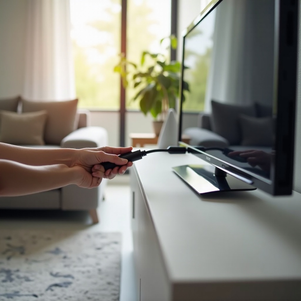 wie schließt man einen Smart-TV an das Kabel an
