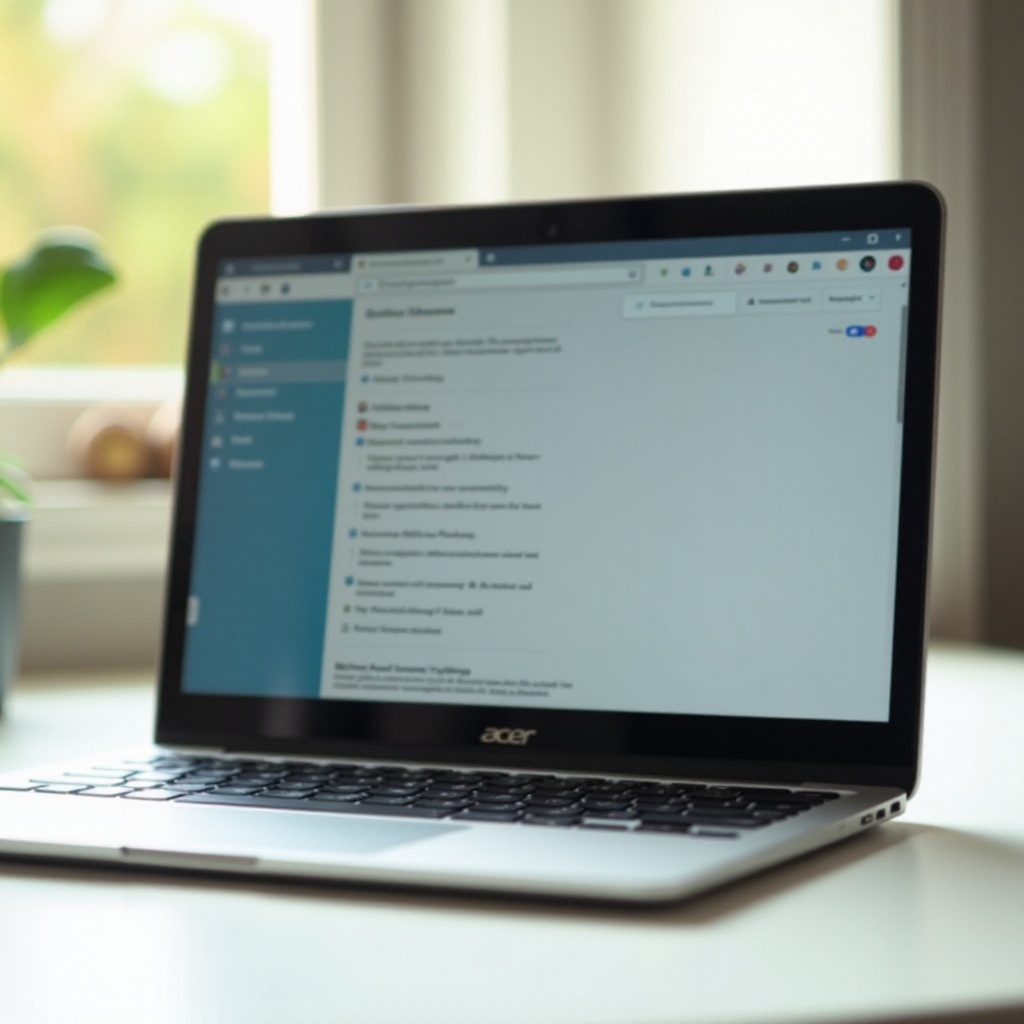 como desativar o clique automático em um Chromebook Acer