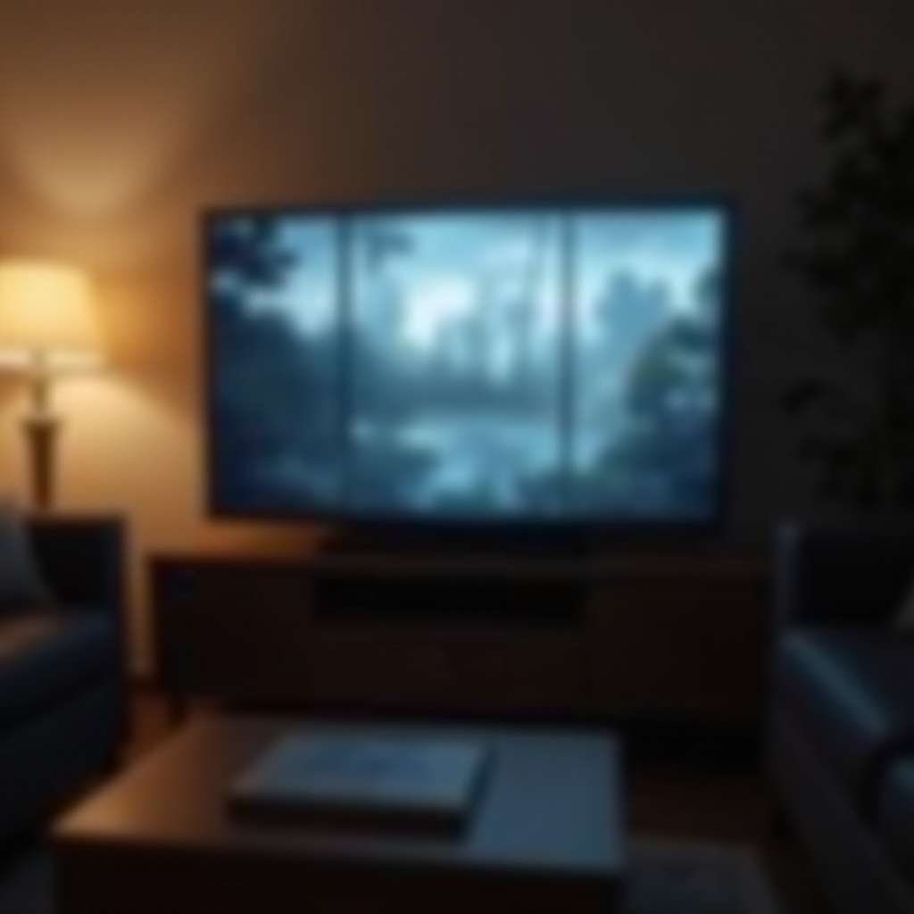 mistig tv-scherm